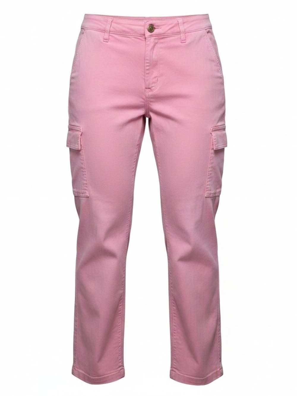 JUDY BLUE | Pink Garment Dyed High Rise Cargo Pants Wide Leg Utility Jeans | 18W